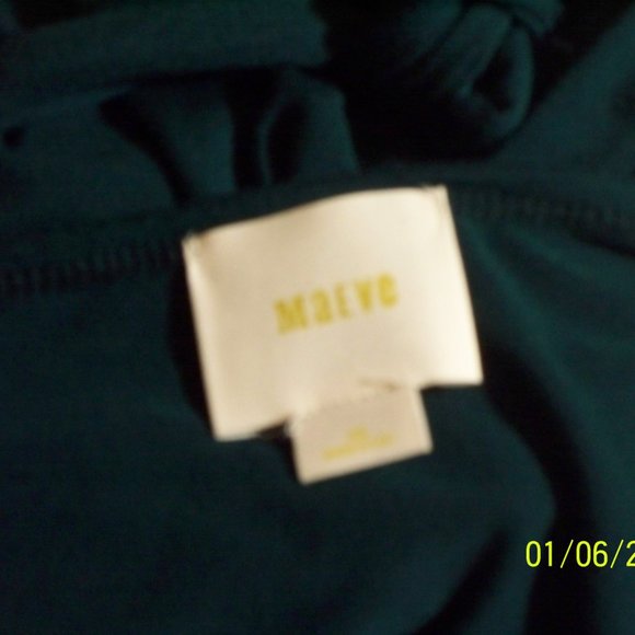 Anthropologie Maeve Green Ceres Ruched Dress Q10 - Picture 3 of 5